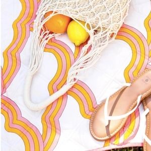 Society 6 Limited Edition Picnic Blanket Orange & Peach NWT